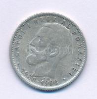 Románia 1906. 1L Ag "I. Károly uralkodásának 40. évfordulója" T:VF,F Romania 1906. 1 Leu Ag "40th Anniversary - Reign of Carol I" C:VF,F Krause KM#34