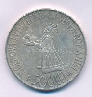 Románia 1941. 500L Ag "I. Mihály / Besszarábia Újraegyesülés" T:XF 
Romania 1941. 500 Lei...