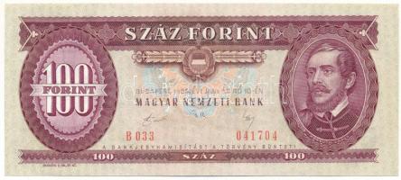 1989. 100Ft "B 033 041704" T:AU hullámos papír Adamo F37