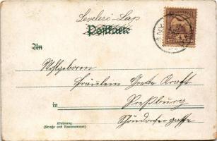 Viel Glück im neuen Jahre! / New Year greeting art postcard, lady with pig. "Erika" No. 57...