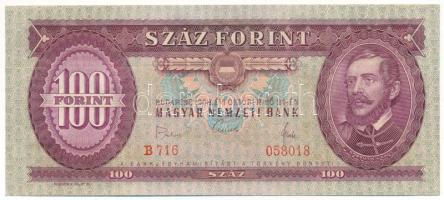 1968. 100Ft "B 716 058018" T:AU hullámos papír Adamo F32