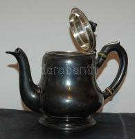 1910-es évek Art. Krupp Berndorf jelzéssel ellátott alpakka fedeles kancsó 11 cm magas