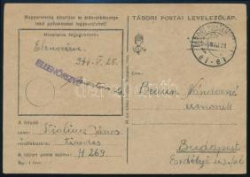 1944 május Tábori posta lap pünkösdi üdvözlő grafikával