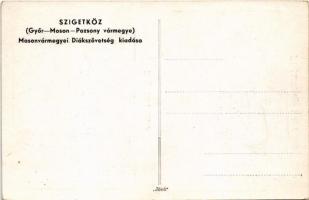 Szigetköz, cserkész tábor, fürdőzők egy holtágban. Mosonvármegyei Diákszövetség kiadása / Hungarian ...