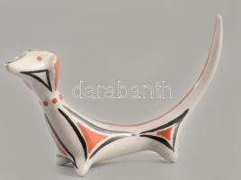 Drasche art deco kutya. terv: Őry Ferenc. Kézzel festett, jelzett, hibátlan sz: 10 cm, m: 6,5 cm