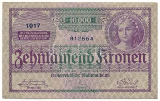 Ausztria 1924. 10.000K "1017 912554" T:F Austria 1924. 10.000 Kronen "1017 912554" C:F Krause 85.