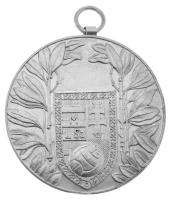 1947. "MLSZ (Magyar Labdarúgó Szövetség)" ezüstözött bronz kétoldalas sportérem, füllel, hátoldalon "N.B.I. II. HELY 1946-1947." véséssel (38mm) T:AU kis ph.