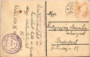 1938 Losonc, Lucenec; Kézzel rajzolt egyedi magyar cserkész művészlap / Hungarian boy scout art post...