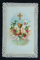 Csipke és litho szentkép / litho holy card 8x12 cm