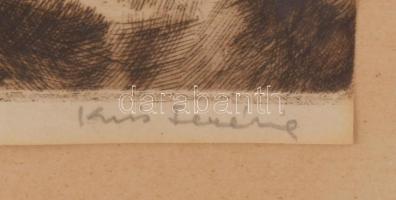 Kiss Terézia (1928-2016): Csendélet I. Rézkarc, papír, jelzett. Körbevágva. Szakadással. Üvegezett f...