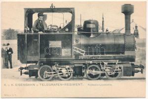 1905 K.u.K. Eisenbahn- und Telegrafen Regiment, Feldbahn-Locomotive / Austro-Hungarian Railway and Telegraphy Regiment, K.u.K. military, locomotive
