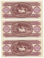 1992. 100Ft (3x) sorszámkövetők "B 082 007173 - B 182 007175" T:AU
Adamo F35