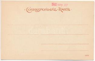 1905 Korneuburg, Feldbahn-Zug. K.u.K. Eisenbahn u. Telegrafen-Regiment. Verlag J. L. / Cs. és kir. v...