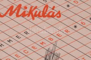 cca 1935 A Stühmer csokoládégyár Mikulás-napi csomagolópapírja hajtásnyomokkal, szép állapotban