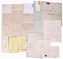 ca 1700-1880 Régi családtörténeti okmányok, feljegyzések, levelek, hivatalos és magán levelek megfej...