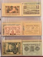 Ausztria 131 db-os szükségpénz tétel, címletek szerint rendezve, háromgyűrűs bankjegyberakóban T:veg...