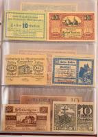 Ausztria 131 db-os szükségpénz tétel, címletek szerint rendezve, háromgyűrűs bankjegyberakóban T:veg...