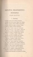 Propertius, Sextus - Catullus, Caius Valerius:
Propertius elégiái + Catullus versei. Latinul és mag...