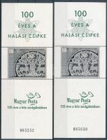2002 2 db Halasi csipke feketenyomat blokk, A Magyar Posta ajándéka (36.000)