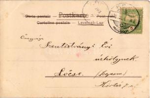 1903 Francia kártya, káró. / Diamonds card from French playing cards. Ferd. Piatnik &amp; Söhne ...