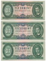 1962-1969. 10Ft (3db, 2xklf) T:XF-F szép papír