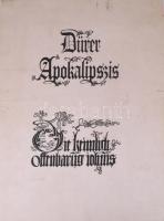 Dürer, [Albrecht]: Apokalipszis. Zentai Loránd bevezető tanulmányával. Bp., 1988, Képzőművészeti Kiadó, [78] p. Albrecht Dürer metszeteinek reprodukcióival. Kiadói papírkötés, sérült kiadói papír védőborítóban, kissé viseltes kiadói kartontokban, 49x35 cm.