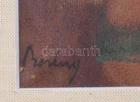 Berény jelzéssel: Lányok. Olaj, vászon. Üvegezett fakeretben, 38×49 cm