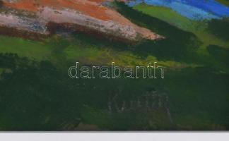 Kmetty jelzéssel: Színes kép. Olaj, karton. Dekoratív fakeretben, 38,5×48,5 cm