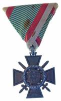 1942. "Tűzkereszt I. fokozata" bronzozott hadifém kitüntetés mellszalaggal T:VF oxidáció Hungary 1942. "Fire Cross, 1st Class" bronze plated war metal decoration with ribbon C:VF corrosion NMK 447.