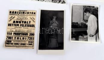 Bábszínház témájú fotó tétel, 22 db, részben jelzettek a hátoldalon (Szepsi Szűcs Levente), vegyes á...