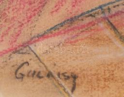 Gulácsy jelzéssel: Zene van. Pasztell, papír. Üvegezett fakeretben, 33,5×47,5 cm