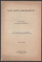 Kármán Mór: Löw Lipót emlékezete. Kiadja az Országos Izr. Tanítóegyesület a Löw Lipót irodalmi ösztöndij-alapítvány javára. Bp., 1911, Singer és Wolfner, 30+[2] p. Kiadói tűzött papírkötés, minimálisan sérült.