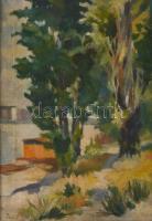 Szőnyi jelzéssel: Táj. Olaj, vászon. Apró sérüléssel. Dekoratív fakeretben, 39×28 cm