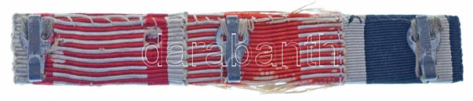 DN I. világháborús osztrák és német (porosz) kitüntetések szalagsávjai, összevarrva T:F
World War I...