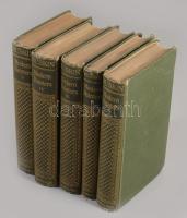 John Ruskin. Modern Painters. Volume I-V. Mindegyik kötetben ugyanazzal az ex libris-szel:  Bíró Mih...