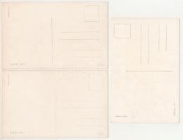 7 pre-1945 Fencing art postcards. B. K. W. I. 266-1-7. s: Carl Josef