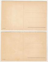 6 pre-1945 Billiard art postcards, J.V.A. series. s: LG