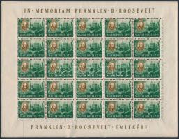 1947 Roosevelt díszes feliratú teljes ívsor. Nagyon ritka, mert majdnem az összes ívsort széttépték....
