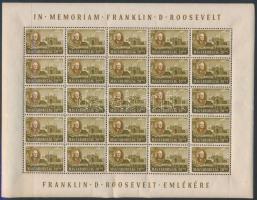 1947 Roosevelt díszes feliratú teljes ívsor. Nagyon ritka, mert majdnem az összes ívsort széttépték....