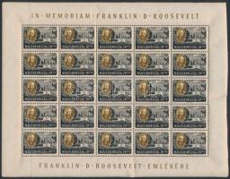 1947 Roosevelt díszes feliratú teljes ívsor. Nagyon ritka, mert majdnem az összes ívsort széttépték....