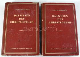 Feuerbach, Ludwig: Das Wesen Christentums. Bände I-II. [A kereszténység lényege.] Hrsg. von Werner Schuffenhauer. Berlin, 1956, Akademie-Verlag. Német nyelven. Kiadói egészvászon-kötés, karcos kiadói papír védőborítóban.
