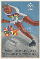 1951 Monfalcone, Campionati Mondiali di Pattinaggio, 1-2 Settembre 1951 / korcsolya világbajnokság / world figure skating championships s: Rondinelli + So. Stpl.
