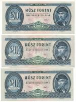 1975. 20Ft (3x) T:XF hullámos papír