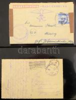 Deutsches Reich 3. Birodalom 100 db tábori küldemény jobbakkal, levélberakóban