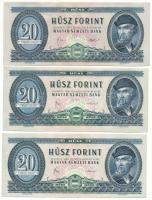 1975. 20Ft + 1980. 20Ft (2x) T:AU,XF hullámos papír