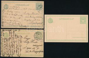 1913-1916 3 db díjjegyes levelezőlap