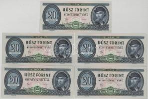 1980. 20Ft (5x) T:AU,XF hullámos papír