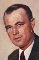 Vajk L. jelzéssel: Portré. Olaj, karton. Dekoratív fakeretben, 50×31,5 cm