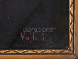 Vajk L. jelzéssel: Portré. Olaj, karton. Dekoratív fakeretben, 50×31,5 cm