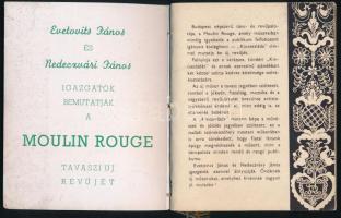 cca 1936 A budapesti Moulin Rouge mulató és a hozzá tartozó margitszigeti Parisien Grill új tavaszi ...
